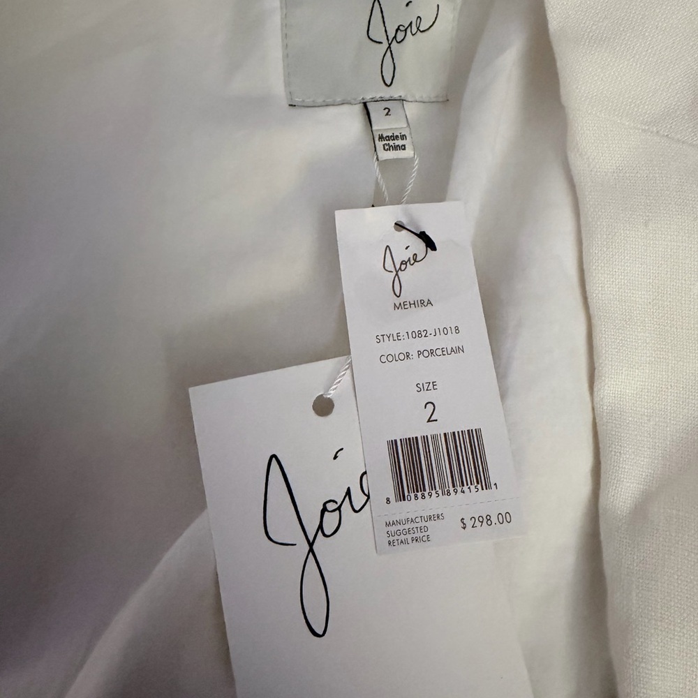 Joie White Mehira Blazer size 2